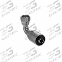PARKER Hydraulic Crimp Fitting: Steel x Steel, 90° Elbow, -8 For Hose Dash Size, Female x Genderless (MPN 13977-8-8). Key specifications — Fitting Gender: Female x Genderless; Fitting Connection Type: JIC x Crimp; Thread Size: 3/4"-16; For Hose Dash Size: -8; Brand: PARKER.