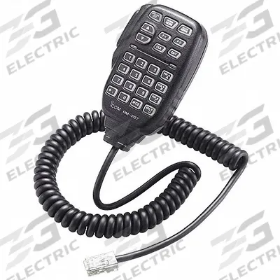 ICOM Speaker Microphone: Fits Icom, For 2730A/ID5100A Series, 23 in Cord, Push To Talk - ICOM-Compatible Microphones & Speakers