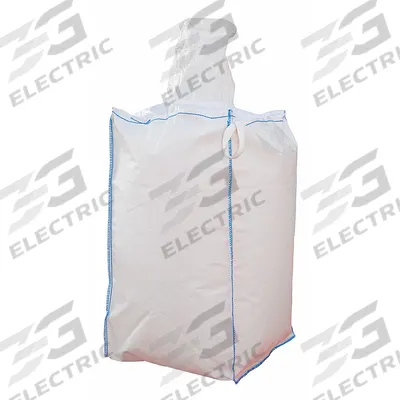 SHOPTOUGH Bulk Bags: 36 in Outside Lg, 36 in Outside Wd, 36 in Outside Ht, Smooth Woven - Duffle-Top with Spout-Bottom Bags