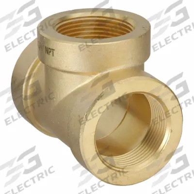 USA INDUSTRIALS Metal Pipe Tee: Tee, 1 1/4 in x 1 1/4 in x 1 1/4 in, Class 250 - Threaded Medium-Pressure Pipe Fittings