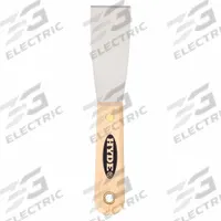 HYDE Putty Knife: Bld. Mat. Carbon Steel, Hdl. Mat. Hardwood, Stiff, Straight Bld. Shape (MPN 07160). Key specifications — attr1004902: HYDE; attr1012057: Full; attr1014703: Wood; attr1017570: Standard End; attr1029655: Straight; attr1034073: Straight.