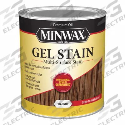 MINWAX Wood Stain: Wood Stain, Interior, Oil, 1 qt Container Size, Fiberglass/Metal/PVC/Wood - Wood Stains
