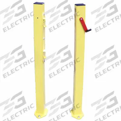 EDGESAFE SMART GATE Self-Closing Safety Gate Post: 42 in Post Ht, Powder-Coated, Steel - Posts