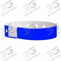 ID Wristband: No Legend, 10 in Overall Lg, 5/8 in Overall Wd, Plastic, Blue, 500 PK (MPN P1-15). Key specifications — attr1126094: Blue.