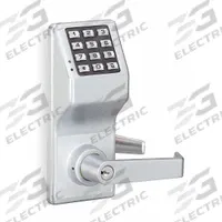 TRILOGY BY ALARM LOCK Electronic Keyless Lock: Key or Lever/Keypad, ADA Compliant, Chrome (MPN DL2700WP US26D). Key specifications — Product Type: Electronic Keyless Lock; Manufacturer Part Number: DL2700WP US26D; Access Method: Keypad; Key Override Options: Standard Core; Lever Style: Clutch.