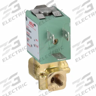 ASCO Solenoid Valve: 2-Way, Normally Closed, 1/8 in Pipe Size, 120V AC, Compact - 2-Way/2-Position, Normally Closed Solenoid Valves