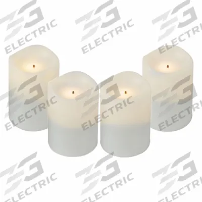 STERNO Flameless Candle: 24 hr Burn Time, White, 2 in Overall Ht - Candles & Votives
