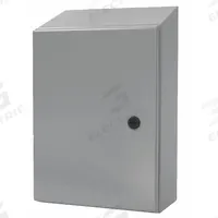 WIEGMANN Sloped Top Enclosure: Steel, 24 in x 20 in x 8 in, NEMA 12/13/3R/4, Solid Cover, Hinged (MPN N412242008CST). Key specifications — Closure Method: 1/4-Turn Latch; Brand: WIEGMANN; Knockouts: Not Included.
