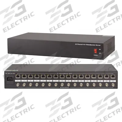 GEM BY TRIPLETT 5 MP Video/Power Hub,16 Position: 16 Ports, Black, RJ45 Female - A-V Switches