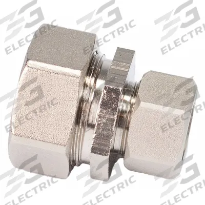 RAPIDAIR Compression Fitting Coupling: 1 1/4 in OD 31/32 in OD Fitting Size, Coupling - Compressed Air System Brass Compression Tube Fittings