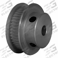 DAYTON Timing Pulley: Modified Curvilinear, Fixed, For GT Timing Belt Section, For 6 mm Belt Wd (MPN 45-2P06M6FA5). Key specifications — attr1328801: DAYTON; attr1328807: Clear Anodized; attr1328808: Powerhouse®.