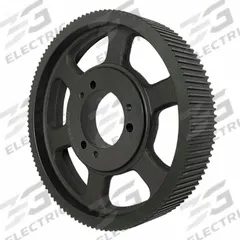 APPROVED VENDOR Timing Belt Pulley: Curvilinear, Bushed, For HTD Timing Belt Section, 112 Teeth (MPN QD112-8M-50). Key specifications — Brand: APPROVED VENDOR; Finish: Black Oxide; For Belt Series: PowerGrip® HTD®; For Bushing Size: SF.