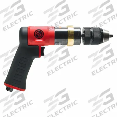 CHICAGO PNEUMATIC Air-Powered Drill: 1/2 in Chuck, Light Duty, 600 RPM, 0.48 hp - Pistol-Grip Air-Powered Drills