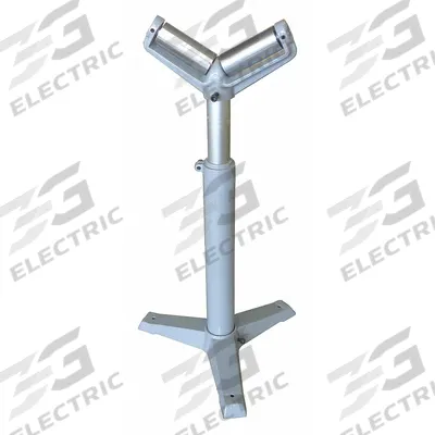APPROVED VENDOR Material Support Stand: 12 3/4 in Overall Wd, 27 in Min. Ht, 42 in Max. Ht - V-Roller Material Support & Transfer Stands