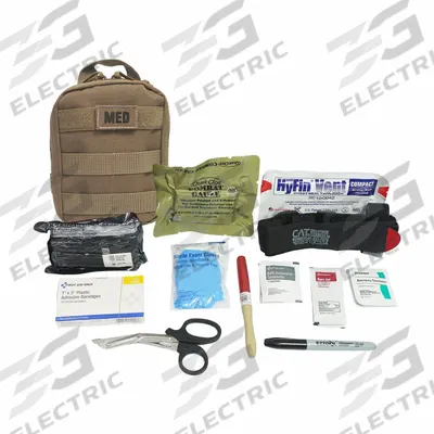 ELITE FIRST AID Trauma Kit: Plastic Bag, 1 People Served, 33 Components - Bleeding Control Kits