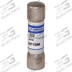 Solar Fuse: HP10M Series, Fast-Acting, 10 A, 1,000 V DC (MPN HP10M10). Key specifications — Series: HP10M; Brand: MERSEN.