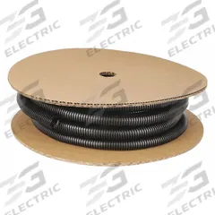 APPROVED VENDOR Corrugated Loom Tubing: 1 1/4 in Nominal Size, 50 ft Overall Lg, Polyethylene, Black (MPN 16Y255). Key specifications — attr1205: Yes; attr1208: Corrugated Loom Tubing; attr1209: 1.42 in; attr1217: No; attr1218: 1.66 in; attr1219: Yes; attr1223: Polyethylene; attr1225: 0.02 in.