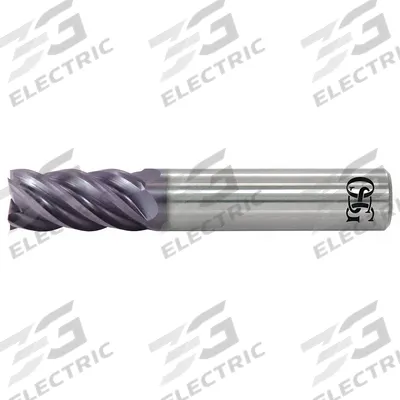 OSG Square End Mill: Carbide, EXO Coated, 5 Flute, 1" Mill Dia, 3" LOC, 6" OAL (MPN 21001611) - Fast-Cutting Carbide Square End Mills for Stainless Steel & Super Alloys