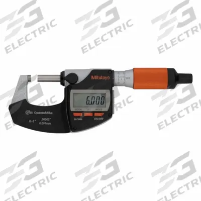 MITUTOYO Calibrated Micrometer: 5 in to 6 in /127 mm to 152.4 mm, Inch/Metric - Micrometers with SPC Output for Harsh Environments