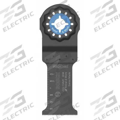 BOSCH Oscillating Tool Blade: 1 1/4 in Blade Wd, 4 in Overall Lg, Plunge Cutting - Starlock Mounted Blades