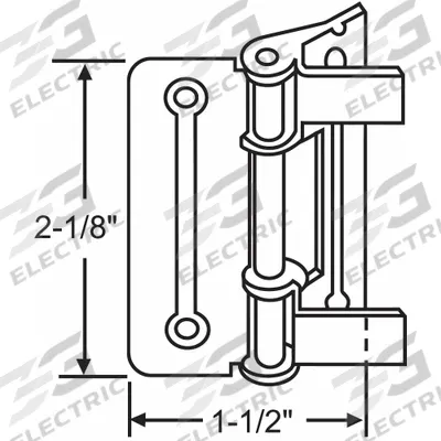 APPROVED VENDOR Butt Hinge: Steel, Full Surface - Full Surface-Mount Butt Hinges