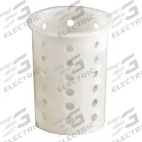 VOLLRATH Flatware Cylinder: Nylon, White, 3 3/4 in Cylinder Dia, 5 5/8 in Overall Ht, NSF Certified (MPN 52642)