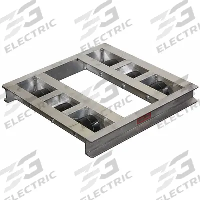 B & P MANUFACTURING Pallet Dolly: 4,000 lb, Silver, (6) Axle-Mounted, Phenolic - Open-Deck Aluminum Pallet Dollies