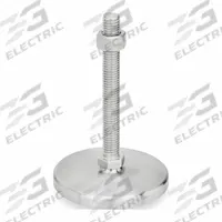 JW WINCO Male-End Leveling Mount: Swiveling Stud, 3/8"-16 Thread Size, 3.15 in, 2,473 lbf Capacity (MPN 21-80-3/8X16-100-D0-SK). Key specifications — Base Shape: Round; Load Capacity: 2,473 lbf; Mounting Holes: Mounting Holes Not Included; Includes: Nut; Hex Size: 11/16 in.