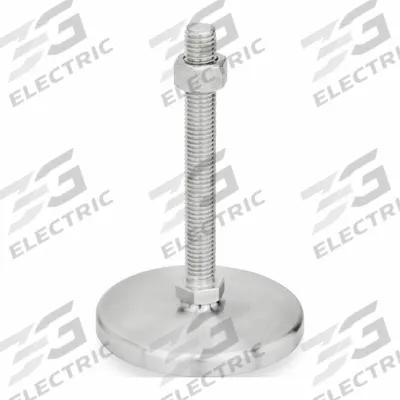 JW WINCO Male-End Leveling Mount: Swiveling Stud, 3/8"-16 Thread Size, 3.15 in - Swivel Male Leveling Mounts