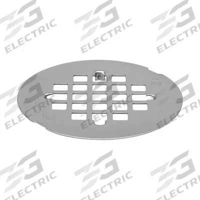 APPROVED VENDOR Grid: Stainless Steel, Unfinished, 4 1/4 in Overall Dia, 1/4 in Overall Ht - Strainers for Shower Drains