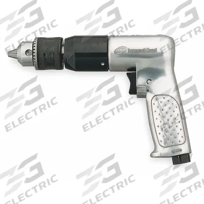 INGERSOLL RAND Air-Powered Drill: 1/2 in Chuck, Heavy Duty, 500 RPM, 0.5 hp, Keyed - Pistol-Grip Air-Powered Drills