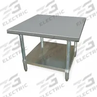 APPROVED VENDOR Work Table: Fixed Ht, Stainless Steel, 36 in x 30 in, 600 lb Overall Load Capacity (MPN 4UEL2). Key specifications — Brand: APPROVED VENDOR; Unit Type: Not Expandable or Modular.