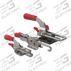 DE-STA-CO Locking Latch Clamp: Horizontal, Includes Locking Handle, Auto Latch Release Latch Release (MPN 323-R). Key specifications — Brand: DE-STA-CO; Handle Style: Locking Horizontal Handle.