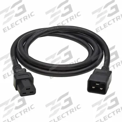 EATON TRIPP LITE Power Cord: 6 ft Lg, 3/12, Non-NEMA Plug, C20 Plug, Non-NEMA Receptacle - Electronic Equipment Power Cords