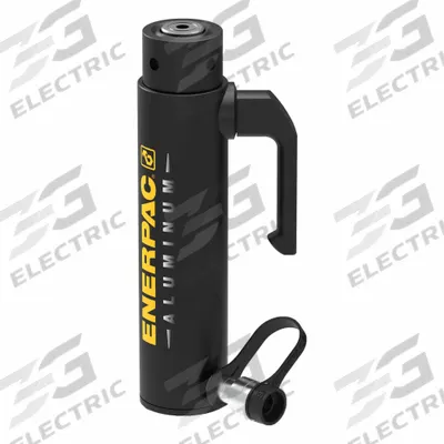 ENERPAC Lock Nut Cylinder: 20 ton Nominal Capacity, 8 in Nominal Stroke Lg, 4.83 sq in - Lightweight Lock Nut Rams
