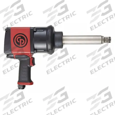 CHICAGO PNEUMATIC Air Impact Wrench: Compact, 1 in Drive, Pistol-Grip, Square - Pistol-Grip Air-Powered Impact Wrenches with Extended Anvils