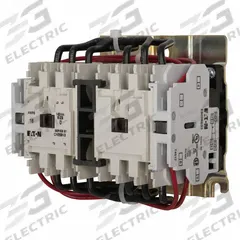 EATON NEMA Magnetic Contactor: Reversing, 3 Poles, NEMA Size 0, 18 A, 240V AC (MPN CN55BN3BB). Key specifications — Brand: EATON.