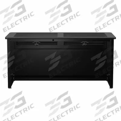 VERSADESK Computer Desk: Wood, Black Matrix, 0 Drawers, 60 in Overall Wd - Downview Computer Desk