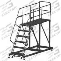 BALLYMORE Mobile Work Platform: 5 ft Platform Ht - Max, 36 in x 72 in, Steel, 800 lb Load Capacity (MPN SEP6-3672). Key specifications — Folding: Not Foldable; Mobility: Rolling; Brand: BALLYMORE; Color: Gray; Height Adjustability: Fixed Height; Includes Handrails: Handrails Included; Locking Mechanism: Foot-Activated Step Lock; Handrails: Includes Handrails.
