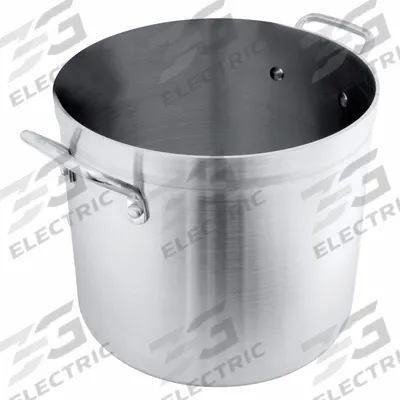 CRESTWARE Stock Pot: 32 qt Capacity, Aluminum, 4 mm Gauge, NSF Certified - Stock Pots