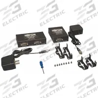 TRIPP LITE Video/Audio Extender: 1 Ports, Black, 3.5 mm Stereo Female/HD15 Female/RJ45 Female, 6 (MPN B130-101A-2). Key specifications — attr931089: 6; attr931087: TRIPP LITE; attr931088: Black; attr931090: RJ45 Female; attr931094: (2) Mounting Hardware Kits; attr931102: Video/Audio Extender; attr931105: PSE.