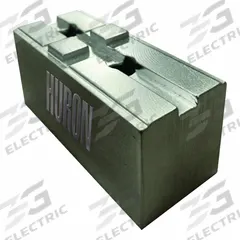 HURON Lathe Jaw: Square, Tongue and Groove, Aluminum, For 15 in Chuck, 2.25 in Ht (MPN A15MSHO). Key specifications — Brand: HURON; Mounting Bolt Size: 5/8 in.