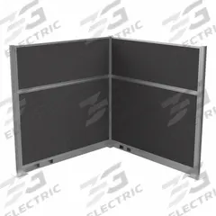 VERSARE Cubicle Kit: 72 in Overall Ht, 72 in Overall Wd, 2 Panels, Charcoal Gray, Fabric (MPN HPEKL-66-S-DGY). Key specifications — Panel Color: Charcoal Gray; Brand: VERSARE; Panel Material: Fabric.