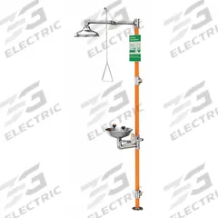GUARDIAN EQUIPMENT Shower with Eyewash: Floor Mnt, Uncovered, Stainless Steel Bowl, Std Mounting (MPN G1991). Key specifications — Brand: GUARDIAN EQUIPMENT.