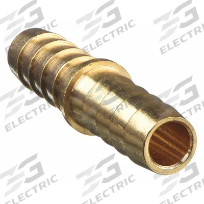SPEEDAIRE Barbed Hose Mender: For 3/8 in Hose I.D., Hose Barb x Hose Barb, Male x Male - Brass Multipurpose (Air, Water, Chemical) Rigid Barbed Hose Menders