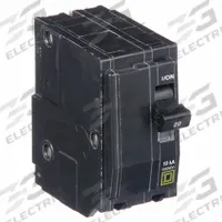 SQUARE D Miniature Circuit Breaker: 20 A, 120/240V AC, Single Phase, 10kA at 120/240V AC, 2 Poles (MPN QO220). Key specifications — Phase: Single; Amps: 20 A; AC Voltage Rating: 120/240V AC; Max. AIR Rating: 10kA at 120/240V AC; For Use With: QO Load Centers and NQ Panelboards; Brand: SQUARE D.