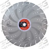 HUSQVARNA Diamond Saw Blade: Block/Brick/Concrete/Iron/Metal/Rebar/Stone, 14 in Blade Dia., Wet/Dry (MPN NXS-14). Key specifications — attr1097734: Wet/Dry; attr1097738: Power Cutter; attr1097751: HUSQVARNA.