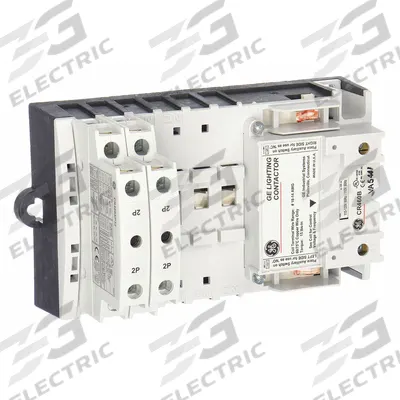 GE Lighting Magnetic Contactor: 4 Poles, 120V AC - Electrically Held Lighting Contactors