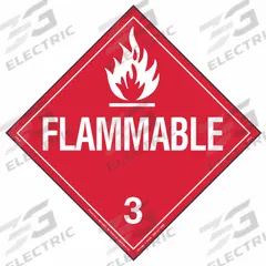 LABELMASTER DOT Container Placard: Flammable, 10 3/4 in x 10 3/4 in, 10 3/4 in Label Ht, Vinyl (MPN 19TZ81). Key specifications — Brand: LABELMASTER; Message: Flammable.