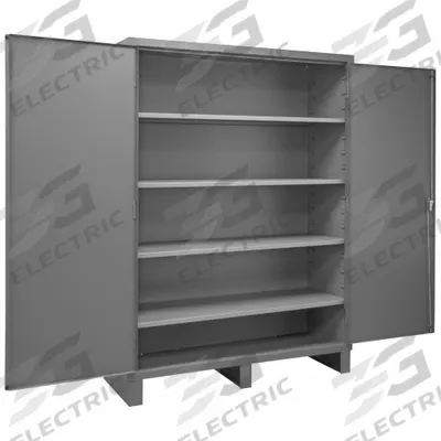 DURHAM MFG Storage Cabinet: 60 in x 24 in x 84 in, Swing Handle & Keyed, 16 ga Panel Thick - Industrial Shelf Cabinets
